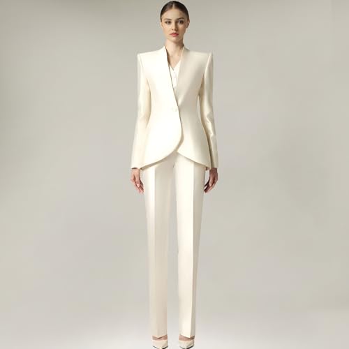TIANMEI Womens Satin Suits 3 Pieces Slim Fit Suit for Women Casual Dressy Outfits Womens' Tuxedo Formal Jacket Vest Pant Set2
