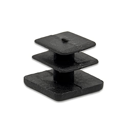 Image of Flyshop 13 x 13 mm, 0.51 inch x 0.51 inch Black Plastic Hole Plugs Square Tubing End Caps Tube Inserts Durable Furniture Glide for Chair Table Stool Leg 8 Pack