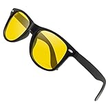 KANASTAL Night Vision Glasses Men Women Fashion Square Nighttime Driving Glass Anti Glare Non-polarized Yellow Lens Classic Trendy Accessories