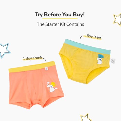 Image of superbottoms Briefs for Boys |Supersoft Underwear for Boys | 3X Softer Underwear | Premium Briefs | Super Stretchy, Breathable, Gentle Elastics, No Scratchy Tags, AZO-Free Dyes| 3 Free Funky Tattoos