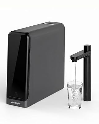 Vancepic QR600 Under Sink Osmosis Water Filter System, 600GPD RO Water Purifier with Faucet, Touch Control, 2:1 Pure to Drain Ratio, Fast Flow Rate 0.42 GPM for Kitchen, Includes Leak Detection
