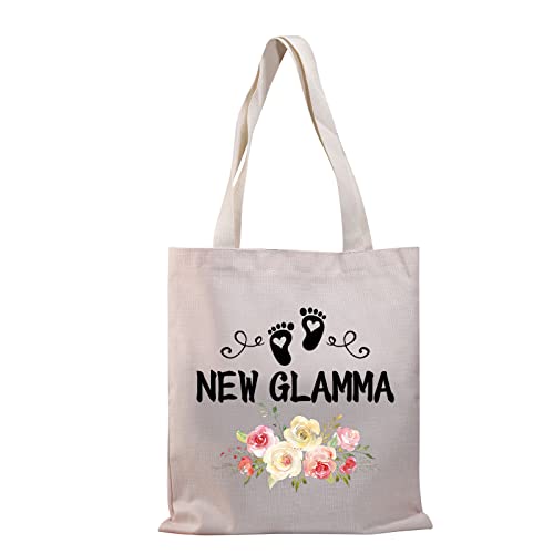 PLITI Grandma To Be Gift Grandma Tote Bag para mujer, Primera vez para abuela, regalo de abuela, bolso de lona, Nuevo Glamma Tgu, 14.2 x 12.6 Cover