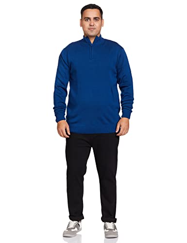 Image of Amazon Brand - Symbol Men's Acrylic High Neck Half Zip Casual Sweater (Available in Plus Sizes)