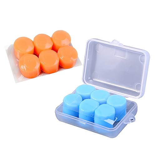 COOLHIYA Underwater Earplug Set 2 Boxes 6 Pair Silicone Ear Plugs Waterproof Cord for Swimming Diving Boys and Girls Adults