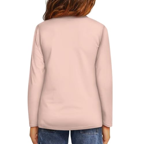 Image of Girls Long Sleeve T Shirt Cute Cartoon Crewneck Shirt for Kids 3-16Y Fall Winter Clothes