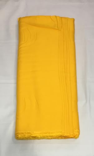 Image of BKRKJ Women's Rayon Cotton Unstitched Fabric by Meter for Sewing Suit Salwar Chudidar Patiyala Kurti Shirt Kameez Blouse Kurta Pyjama (Yellow, 1 Meter)