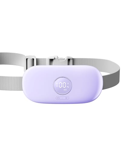 Image of Gaiatop Portable Heating Pad for Period Cramps, 5000mAh Rechargeable Battery, 3 Heat Levels and 6 Massage Modes for Menstrual Relief Period Pain, Back or Belly Cordless Belt for Women Girls (Lilac)