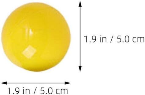 PRETYZOOM 50 Pcs Yellow Openable Lottery Balls 1.96 Inch Plastic Fillable Raffle Balls for Party Games Bingo and Festival Pinata Decorations