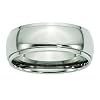 Chisel Titanium Polished 8mm Ridged Edge Band Size 9.5