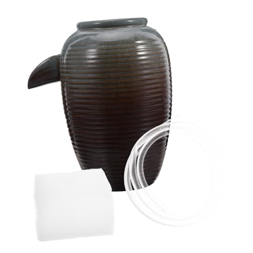 TOPBATHY Fuente De Cerámica para Pecera Cascada Fuente De Interior para Plantas Acuáticas Jardines y Acuarios Decoración para Peceras
