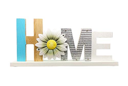 Rustic Wood Daisy Home Table Stand Sign Wood Kitchen Counter