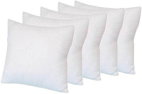 NARMIS Hotel Quality Microfiber Cushion Filler Set Pack of 5(Size-18x18)