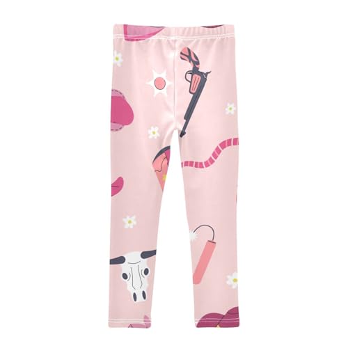 Western Element Girls Leggings,Workout Leggings for Girls Toddler Athletic Legging Size for 3-10T2