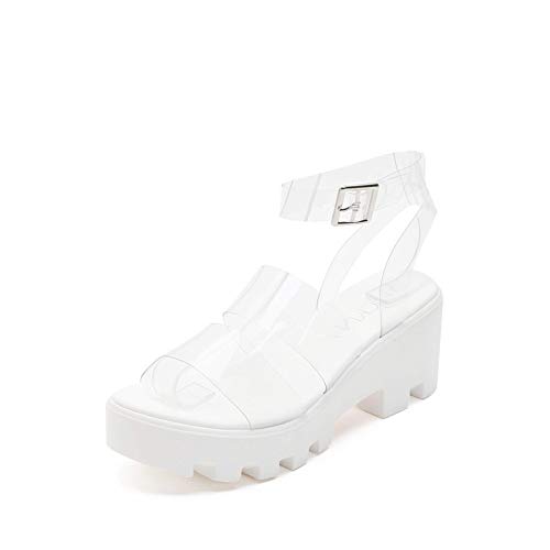 clear strap platform sandals