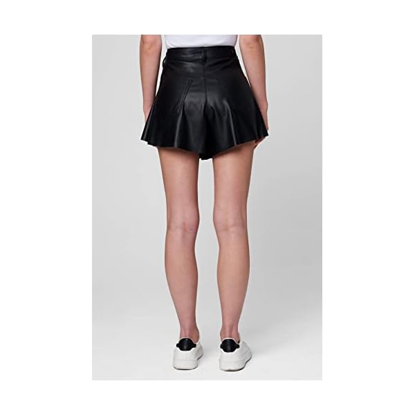 [BLANKNYC] Womens Luxury Clothing Vegan Leather Flare Shorts, Comfortable & Stylish - Image 4