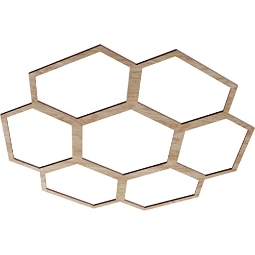 Image of Ekena Millwork 30 inchOD x 12 3 /4 inchID x 1 /4 inchT Florin Wood Fretwork Pierced Ceiling Medallion, Red Oak