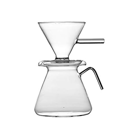AIKENR Pour Over Coffee Brewer Pour, Borosilicate Glass Carafe Manual Coffee Dripper Brewer with Handle Cover