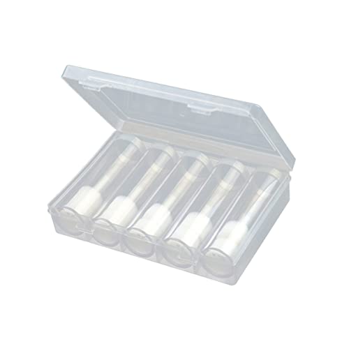 Tubos plásticos transparentes para monedas 6 piezas miniatura 1