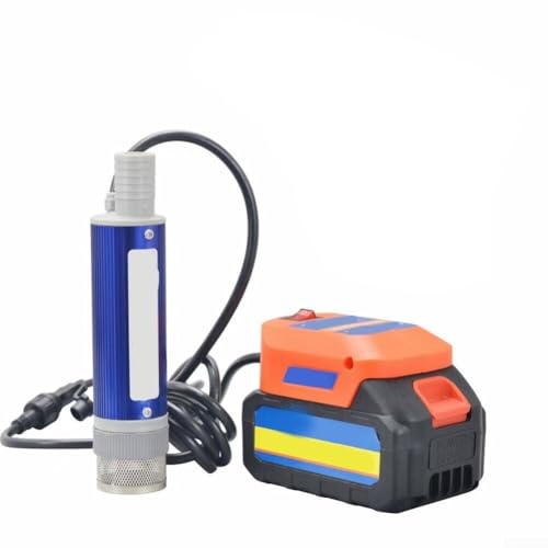 Bomba sumergible alimentada por batería de litio, caudal de 40-60 litros por minuto para transferencia de agua/diésel con cable de alimentación de 2-4 metros de longitud