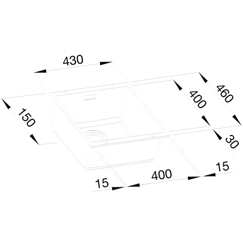 BLANCO SUBLINE 400-U | Granitspüle aus SILGRANIT anthrazit | Einbauart: Unterbau | für 50 cm breite Unterschränke | Beckenform 2 in 1: zwei Becken, ein Ausschnitt und nur einmal montiert
