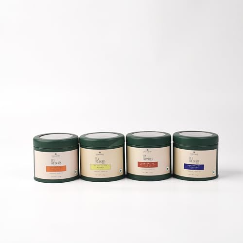 Image of Makaibari Select Gift Box 100g pack - A Curated Collection of Darjeeling's Finest: First Flush, Second Flush, Darjeeling Roasted, and Darjeeling Green Tea 25g each | Luxury Tea Hamper