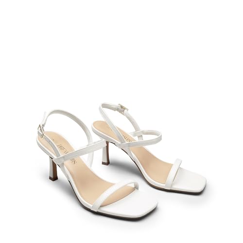 Image of DREAM PAIRS Womens Slingback Heels Square Open Toe Strappy Sandals Ankle Strap High Heeled Dressy Shoes