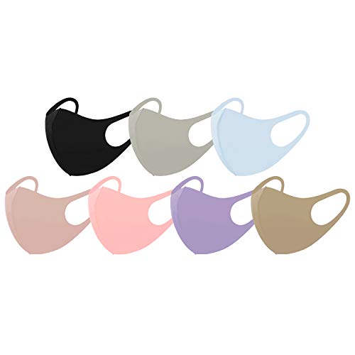 Washable Cloth 3D Face Mask Reusable and Adjustable Protective Fabric Face Cover Multi Design Camo Paisley (LUX Set of 7)