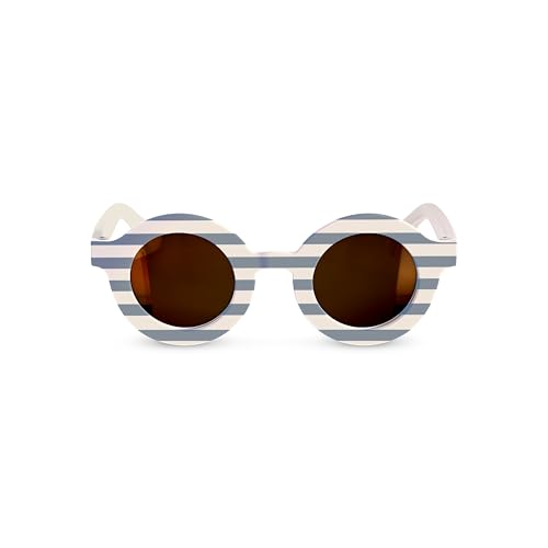 Suavinex, Lunettes de Soleil pour Bébés de 0 à 12 Mois, Polarisées, avec Filtre UV400, Cat. 3, Protection 100% Rayons UVA et UVB, Étui Inclus, Très Flexibles et Légères, Rondes Studio 2026, Bleu