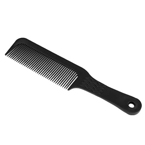 Homyl Professional 1Pc Waved Teeth Barber Stylist Clipper Comb Taper Fade Blend Flat Top Cutting - Black