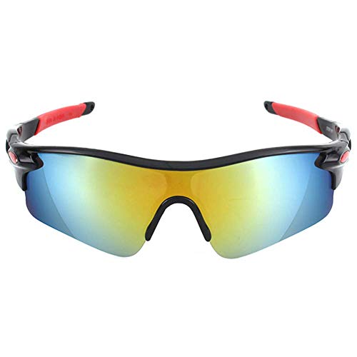 AE Sports Black-Red Sunglasses good for fishing, golf, tennis, running, baseball, and uv400