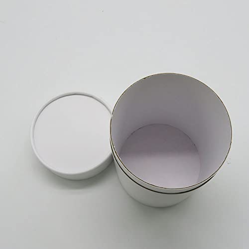 Image of WENPACK 12Pack Paperboard Tube with Lid Round Cardboard Essential Oil Packaging Gift Box Container (3.22 inch D*4.4 inch H, White)