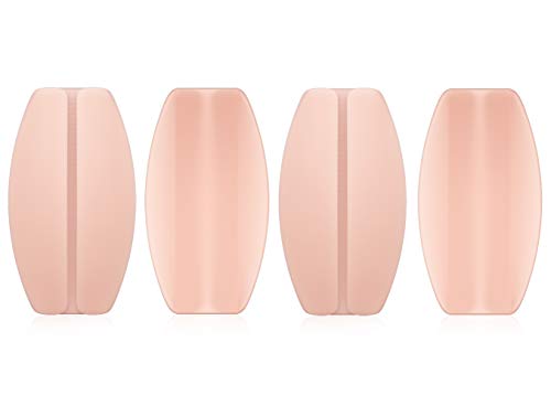 SUREMATE Sujetador de Silicona Correa Cojines Soporte Blando Antideslizante Protectores de Hombro Cojines 2 Pares (Nude, Shoulder Pads)