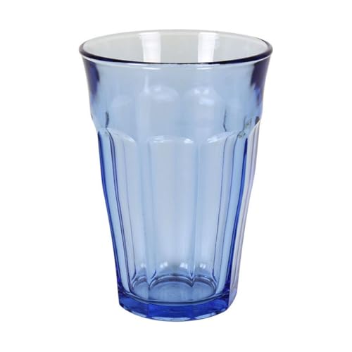 Duralex Set 4 Vasos Vidrio Templado 36cl Apilables, Pack Vasos Cocina Resistentes para Agua Zumo Refresco, Uso Diario, Colores Surtidos Colección Picardie