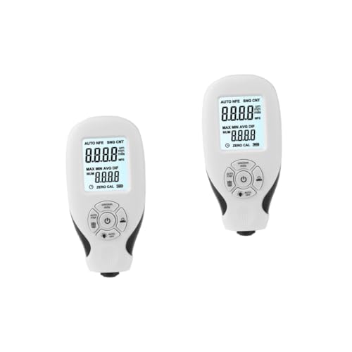 SOLUSTRE 2pcs High-def LCD Display Car Paint Coating Gauge Accurate Digital Thickness Meter