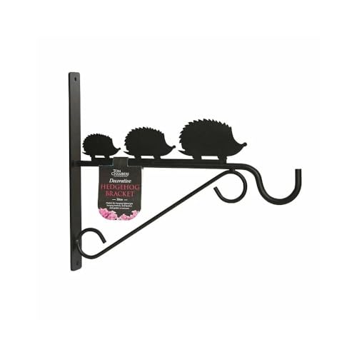 Support de panier suspendu motif hérisson Tom Chambers métal noir 30 cm