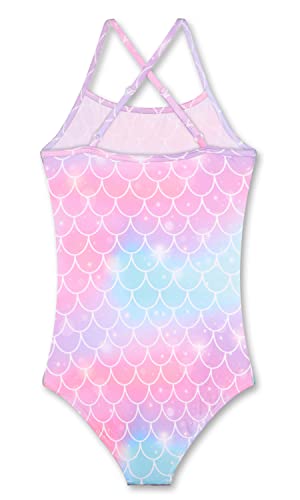 Luouse Girls Sparkle Swimsuits Quick Dry Racerback One Piece Hawaiian Beach Swimwear Bathing Suit With Adjustable Strap 5-6 Years #TOP1