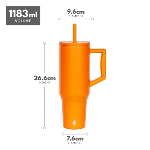 Image of Elemental Spill Proof 40oz Insulated Tumbler with Handle & Straw Travel Mug