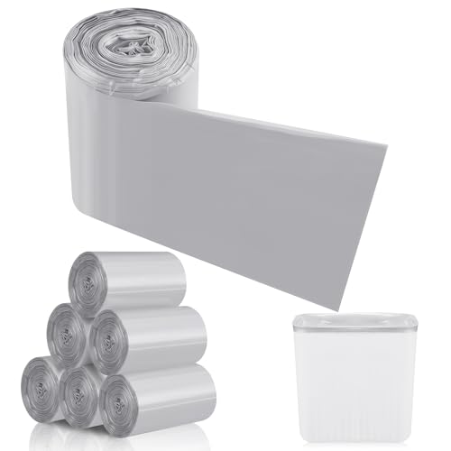 Maxdot 6 Roll 50 Bags Sanitary Napkin Disposal Receptacle Liner Surface Mount Feminine Hygiene Liner Plastic...