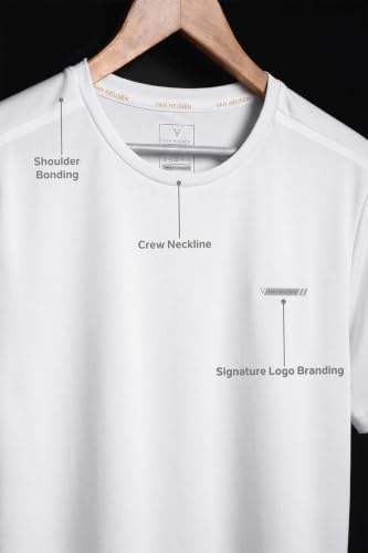 Image of Van Heusen Men's Running T-Shirt | Regular Fit | Crew Neck | Soft Breathable Mircofiber | Casual Wear | Summer Favorite | Shoulder Bonding |Sports T-Shirt | Style 61005