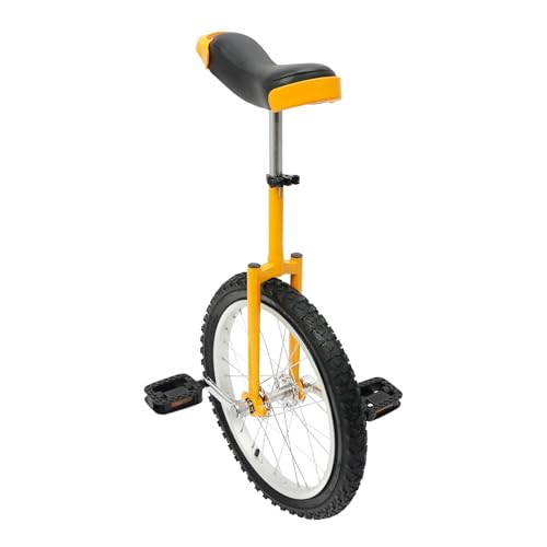Image of DYNAMI Unicycle with Excellent Steel Frame,Leakproof Tire,Adjustable Height,Curved PU Seat,Mute Bearing,Anti-Slip Designs,for Outdoor Sports Fitness Exercise