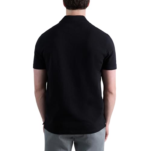 Haggar Men's Premium Comfort Quarter Zip Short Sleeve Polo Shirt2