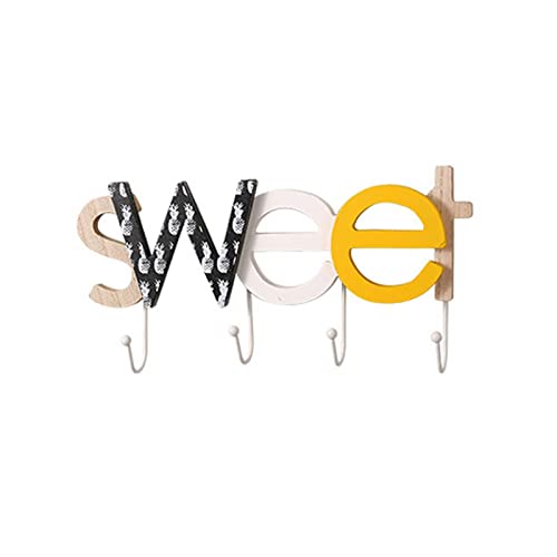 Perchero Sombrero decorativo de pared con letras y ganchos multiusos
