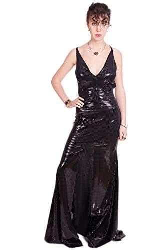 Robe Longue Brillante Ouverte Silhouette Élancée Confort Anti-Frottement