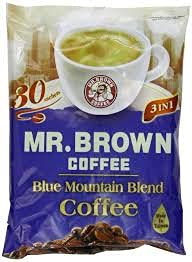 Mr. Brown Coffee Mr. Brown 3 in 1 Instant Coffee 30 Sachets (Blue Mountain, 2 Packs)