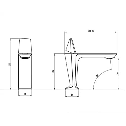 Image of BASSINO Small Size Brass Bathroom Sink Wash Basin Mixer Tap Single Handle Hot & Cold Waterfall Lavatory Sink Faucet for Living Room & Bathrooms (Rose Gold)