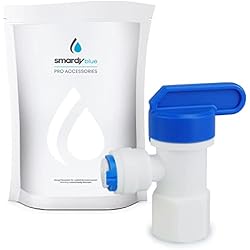 Osmosis Inversa Doble Paso smardy Válvula de Cierre Adaptador de 1/4´´ (6,35mm) para Ósmosis del Depósito de Agua