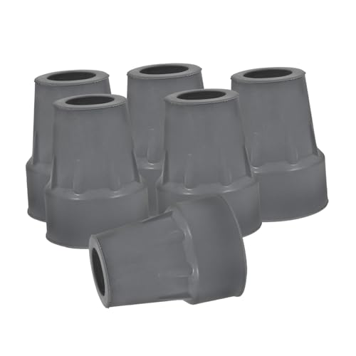 Didiseaon Crutch Feet Caps 6 Pack of Replacement Tips for Walking Sticks Cane Feet Elderly Crutches
