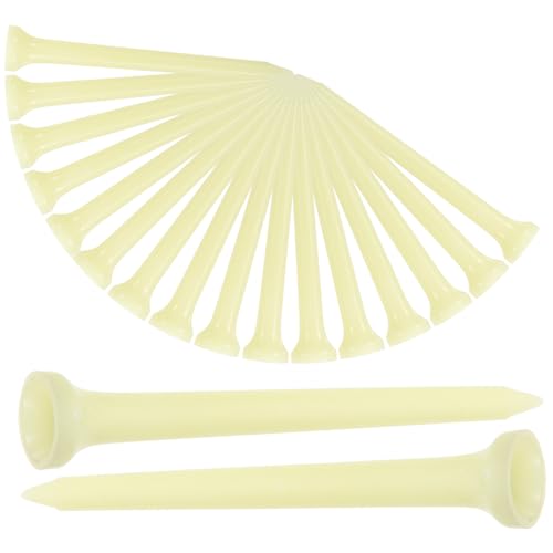 LIOOBO 20pcs Luminous Golf Tees Plastic Golf Tees Glow Function for Night Use Convenient Training Accessories