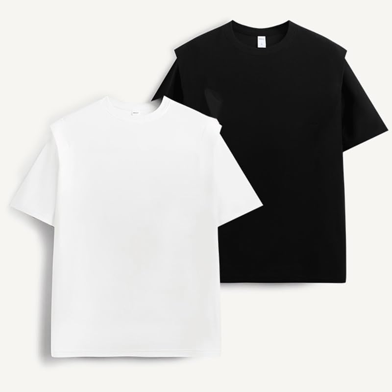 HBJWOV Men's Outdoor Loose Short-Sleeved Fashion Breathable Round-Neck T-Shirt Casual Cotton Quick-Drying Vest