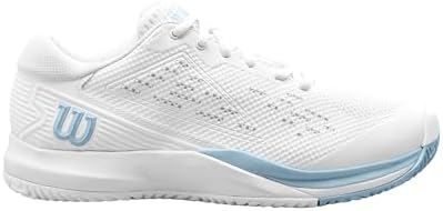 WILSON Women's Rush Pro Ace Sneaker, White/Baby Blue, 9 | Image 1